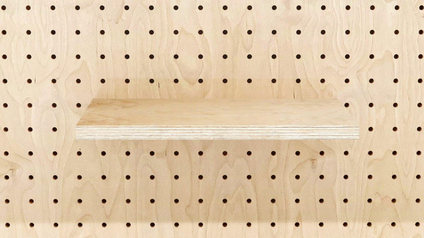 Beech wood shelf for Pegboard - Wall shelf