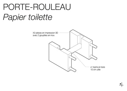 Porte rouleau papier toilette pour Pegboard - Quark