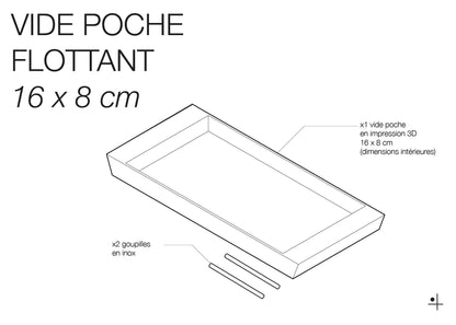 Plateau vide-poche flottant - Quark