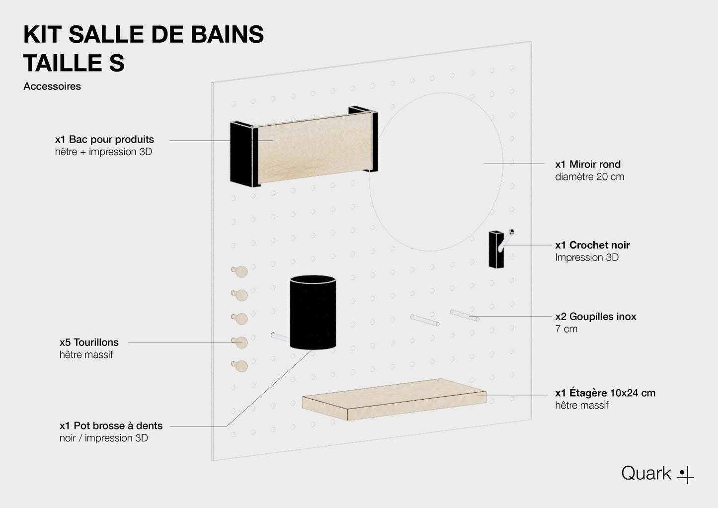 Kit S - Accessoires Salle de Bains