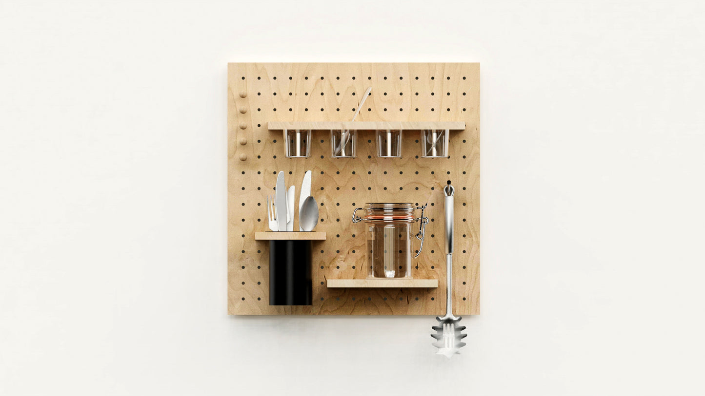 Pegboard Perforated Panel Kit + Office Accessories