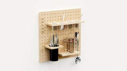 Pegboard Perforated Panel Kit + Office Accessories