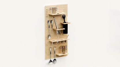 Pegboard Perforated Panel Kit + Office Accessories