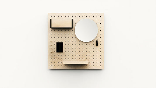 Pegboard Perforated Panel Kit + Office Accessories