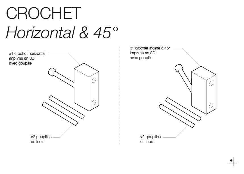 Crochet multi-usages solide pour Pegboard - Quark