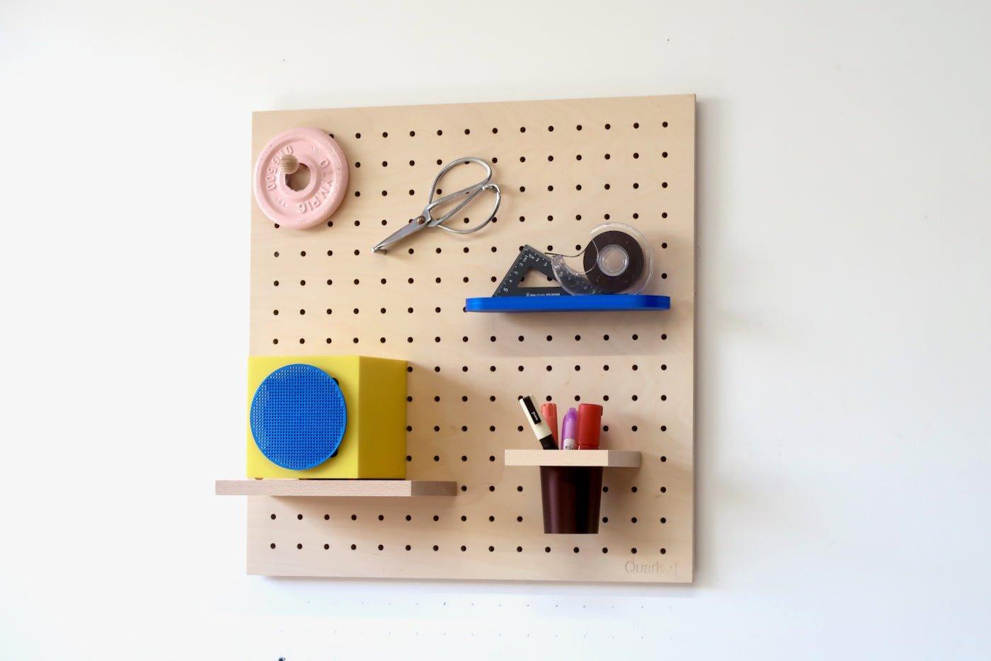 Panneau Perforé Pegboard 48 x 48 cm Contreplaqué Bouleau - Quark