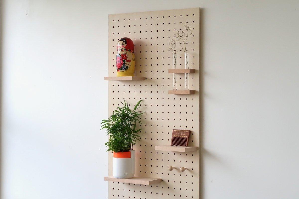 Panneau Perforé Pegboard 96 x 48 cm Contreplaqué Bouleau - Quark