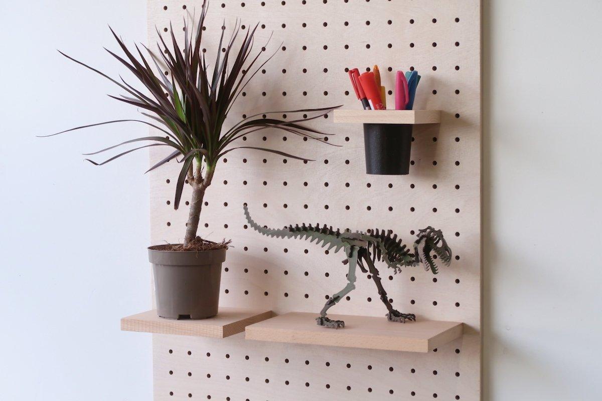 Panneau Perforé Pegboard 96 x 48 cm Contreplaqué Bouleau - Quark