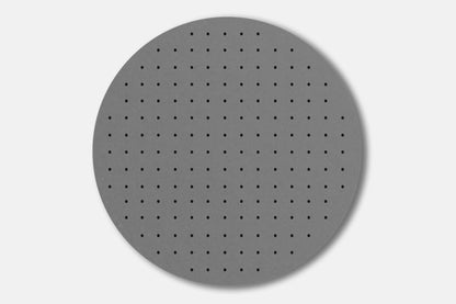 Panneau perforé - Pegboard Circulaire en bois - Diamètre 48 cm - Valchromat Gris - Quark