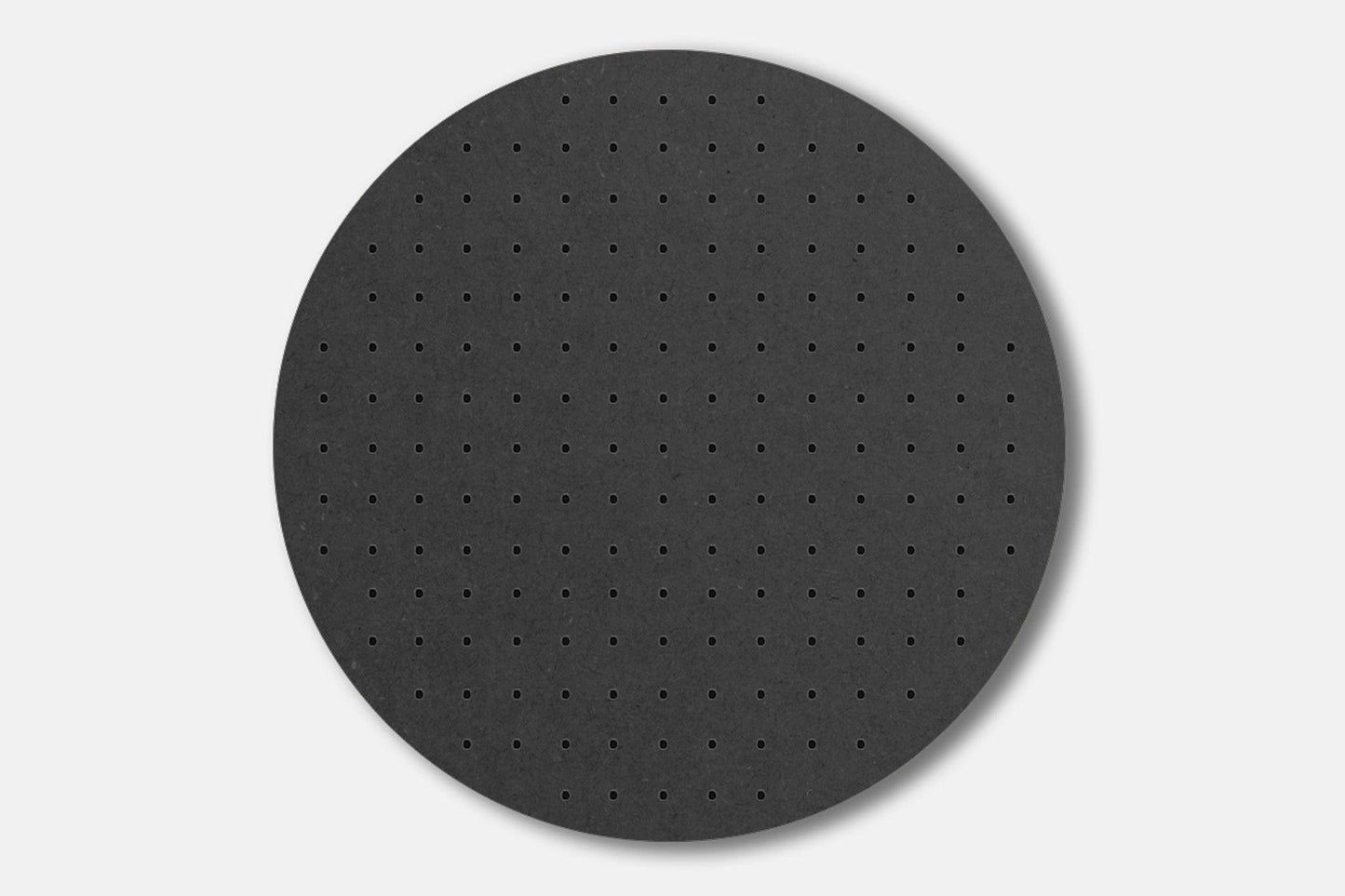 Panneau perforé - Pegboard Circulaire en bois - Diamètre 48 cm - Valchromat Noir - Quark