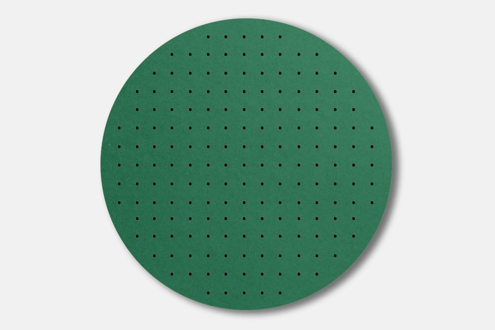 Panneau perforé - Pegboard Circulaire en bois - Diamètre 48 cm - Valchromat Vert - Quark