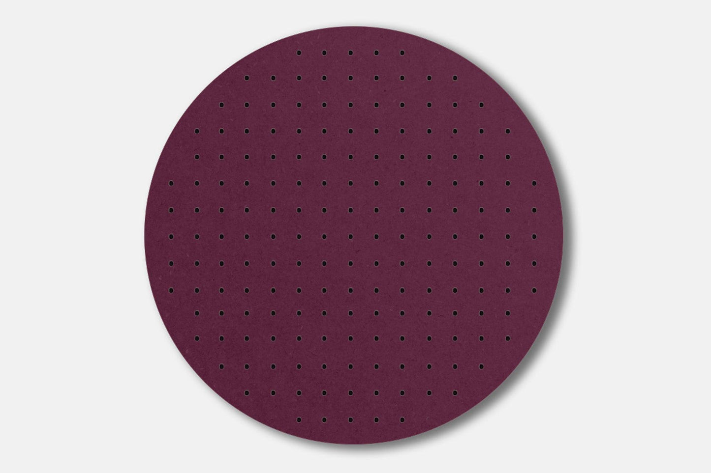 Panneau perforé - Pegboard Circulaire en bois - Diamètre 48 cm - Valchromat Violet - Quark