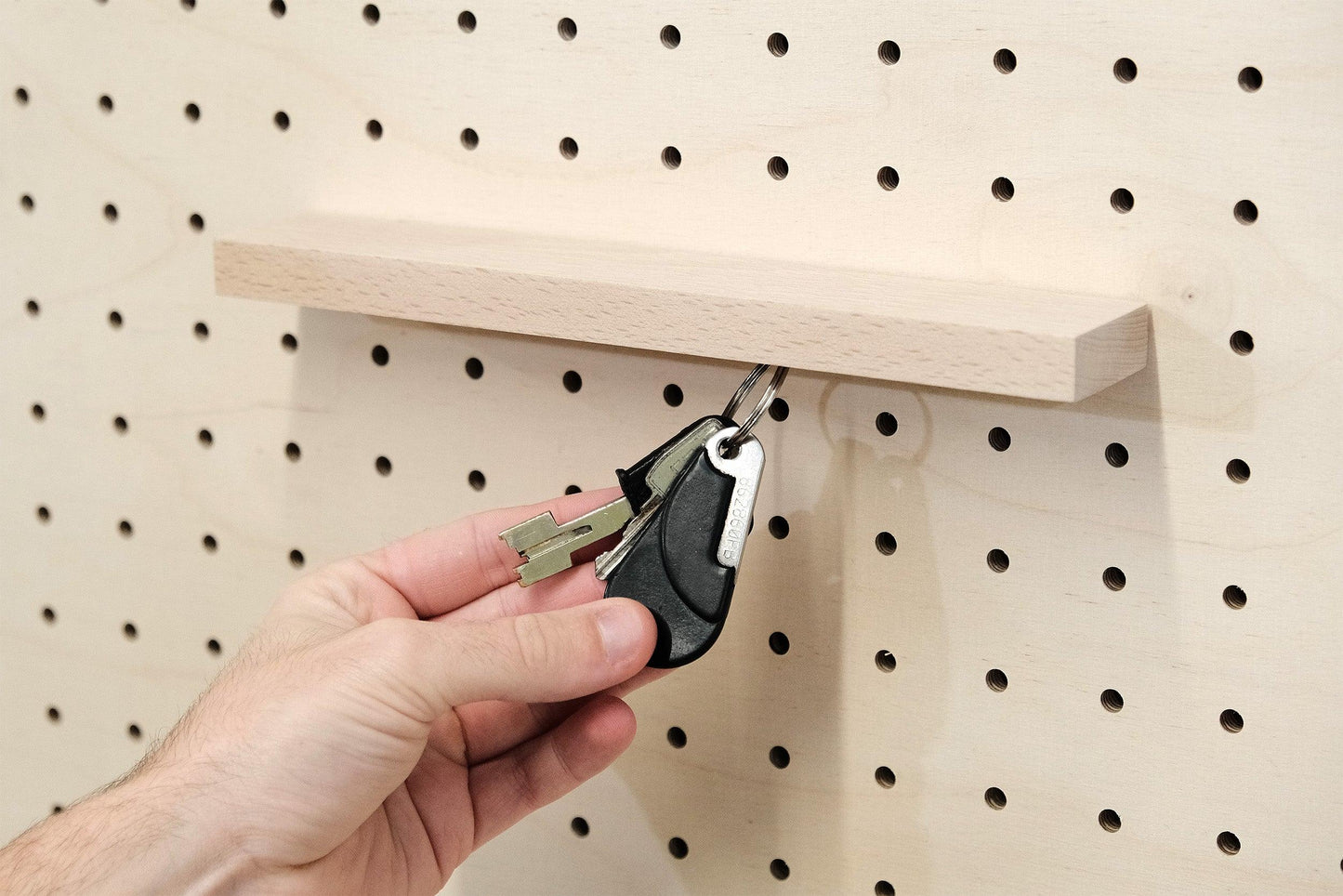 Porte-clés magnétique en bois pour Pegboard - 4 trousseaux - Quark