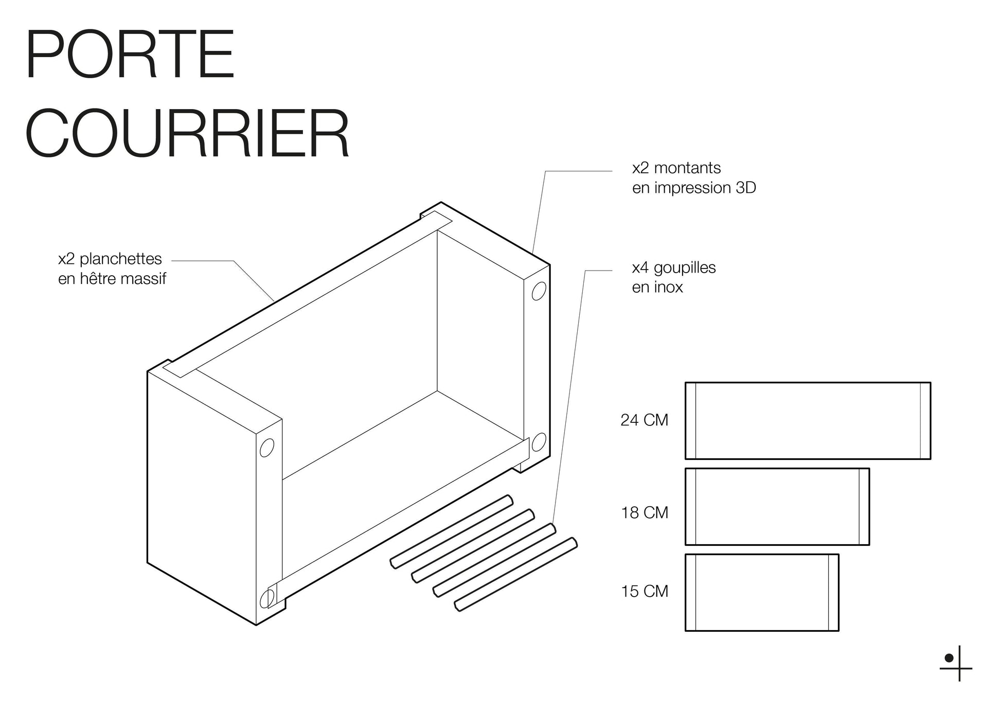 Porte courrier et porte lettres pour Pegboard - Quark