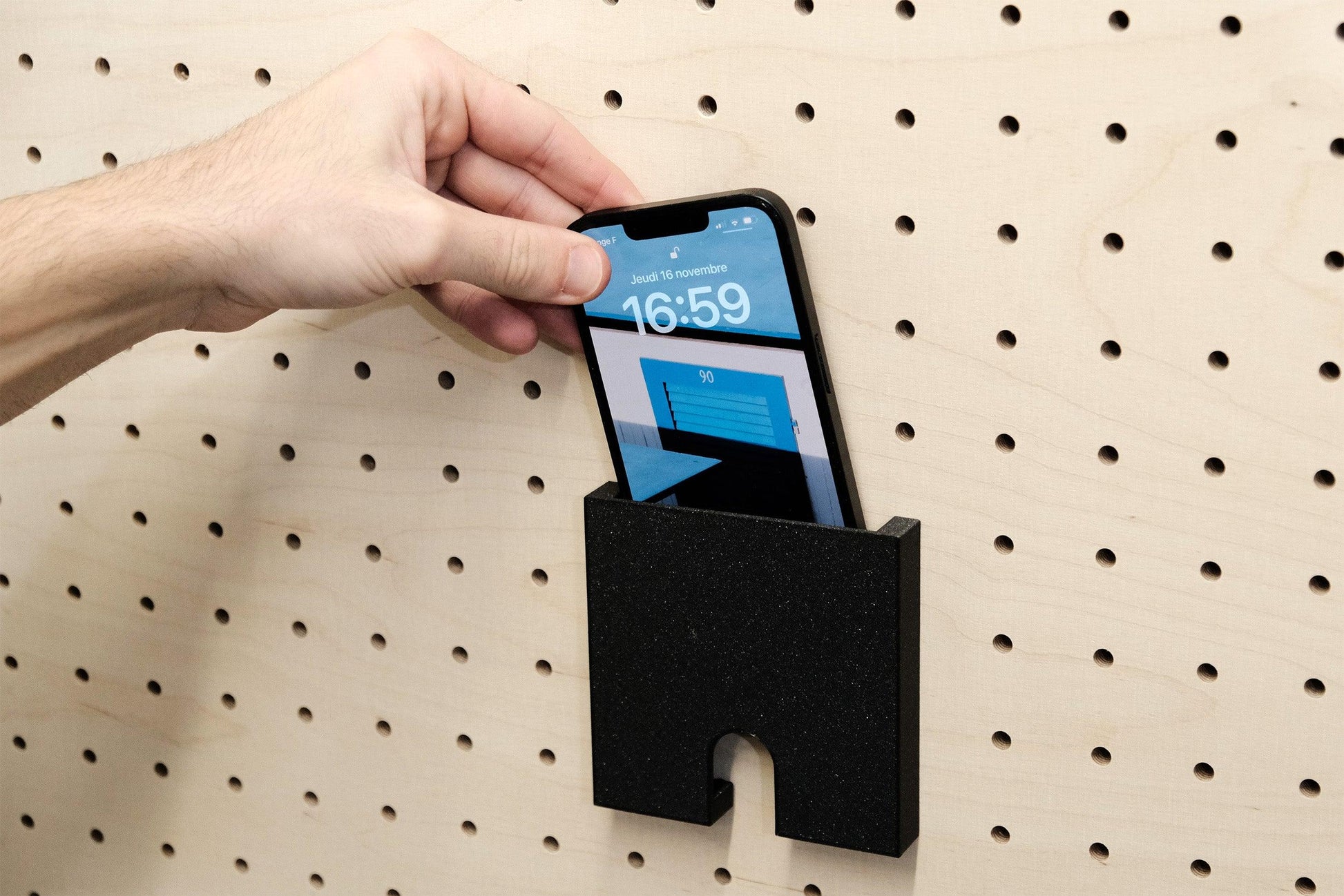 Porte téléphone mural pour Pegboard - Support pour téléphone - Quark