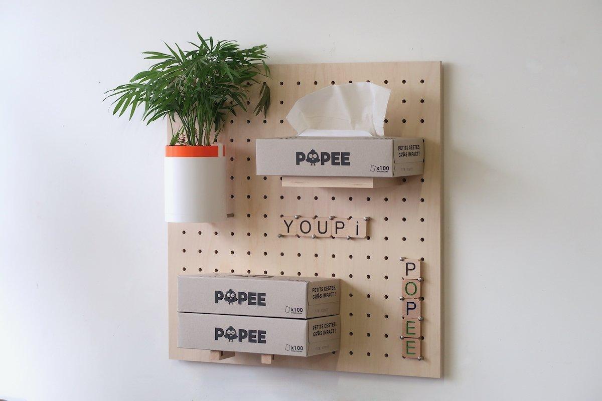 Lettres en bois pour Pegboard façon Scrabble - Quark