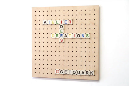 Lettres en impression 3D pour Pegboard - Quark