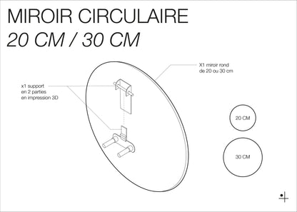 Miroir circulaire pour Pegboard - Quark