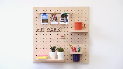 Panneau Perforé Pegboard 48 x 48 cm Contreplaqué Bouleau - Quark