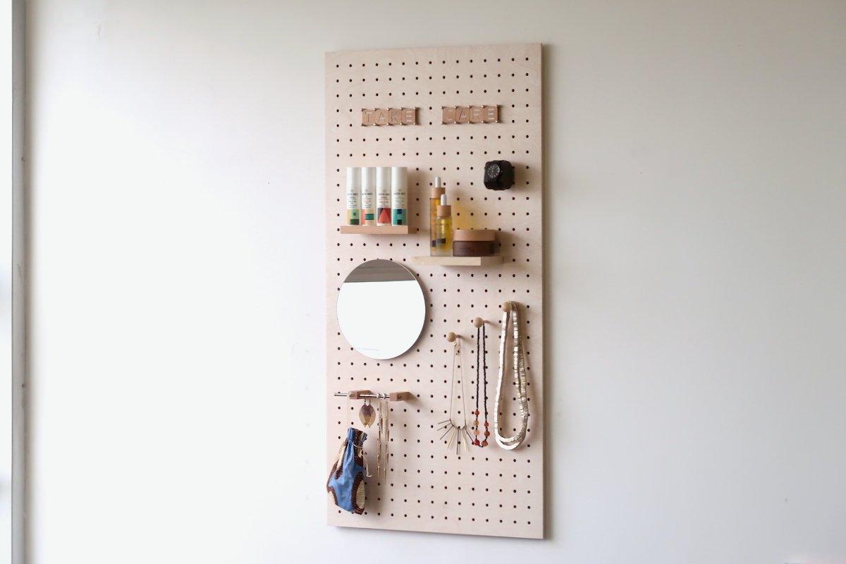 Panneau Perforé Pegboard 96 x 48 cm Contreplaqué Bouleau - Quark