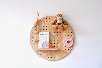 Panneau perforé - Pegboard Circulaire en bois - Diamètre 48 cm - Quark