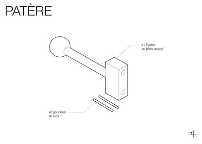 Patère - Porte Manteau Mural pour Pegboard - Quark