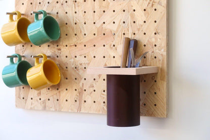 Pegboard éclats de bois en 96 cm - Panneau perforé en OSB nature - Quark