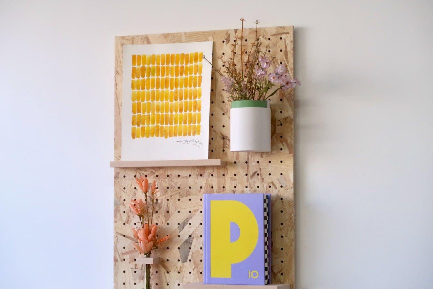 Pegboard éclats de bois en 96 cm - Panneau perforé en OSB nature - Quark