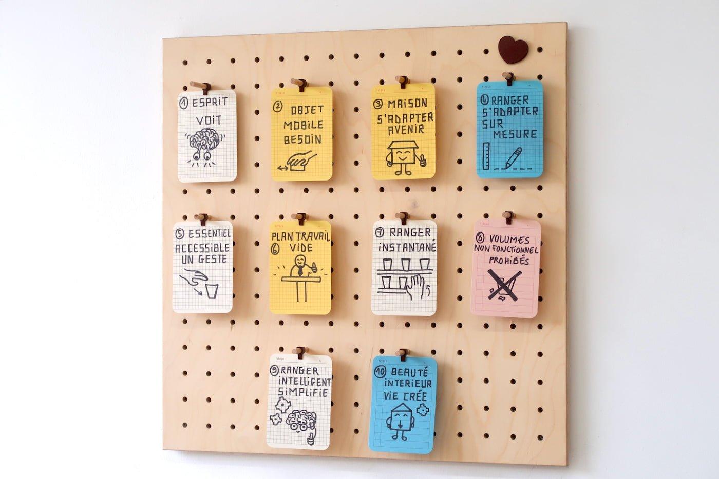 Pinces Cartes et Porte Photo en impression 3D pour Pegboard - Quark