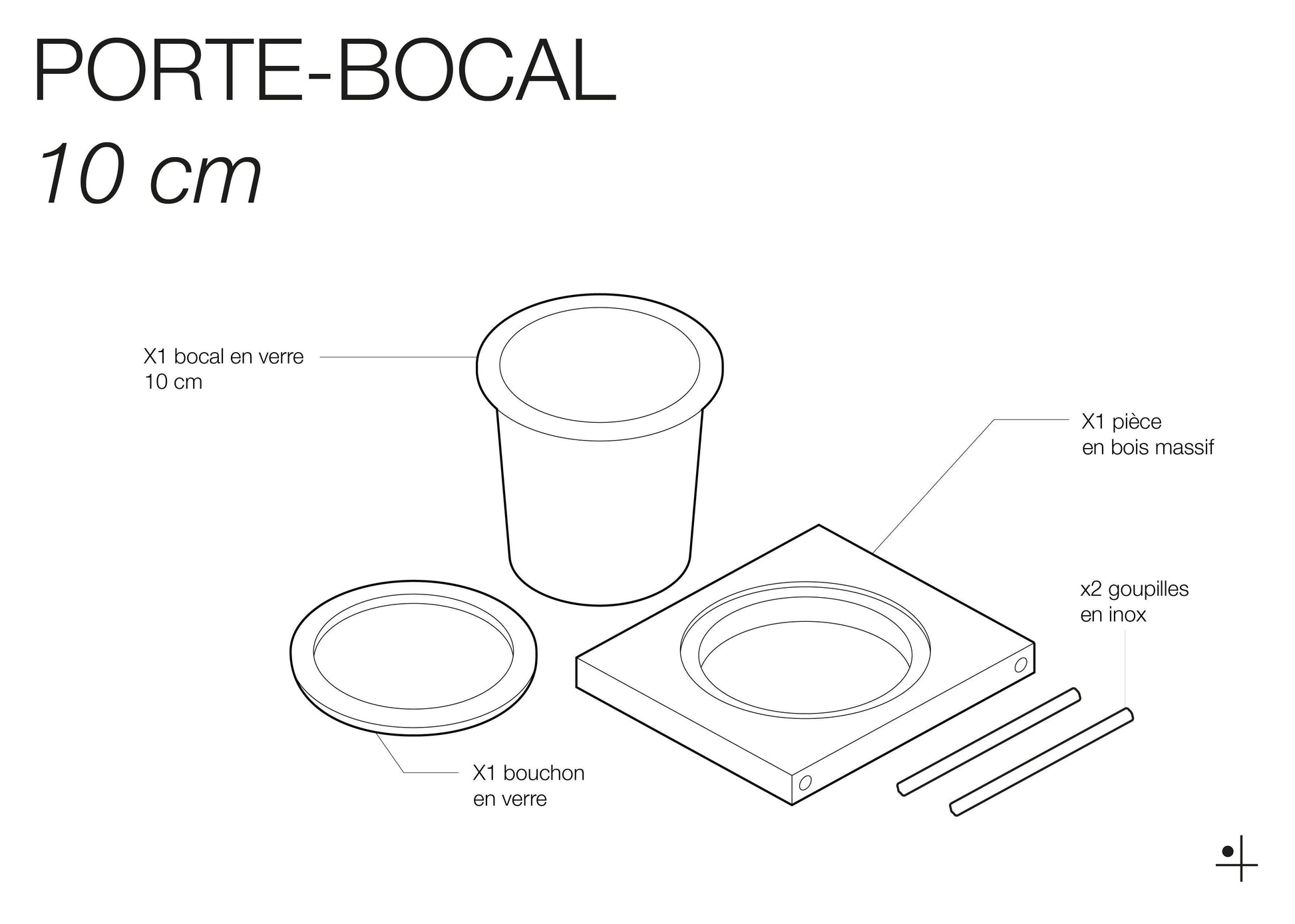 Porte bocal pour Pegboard - Diamètre 9,5 cm - Quark