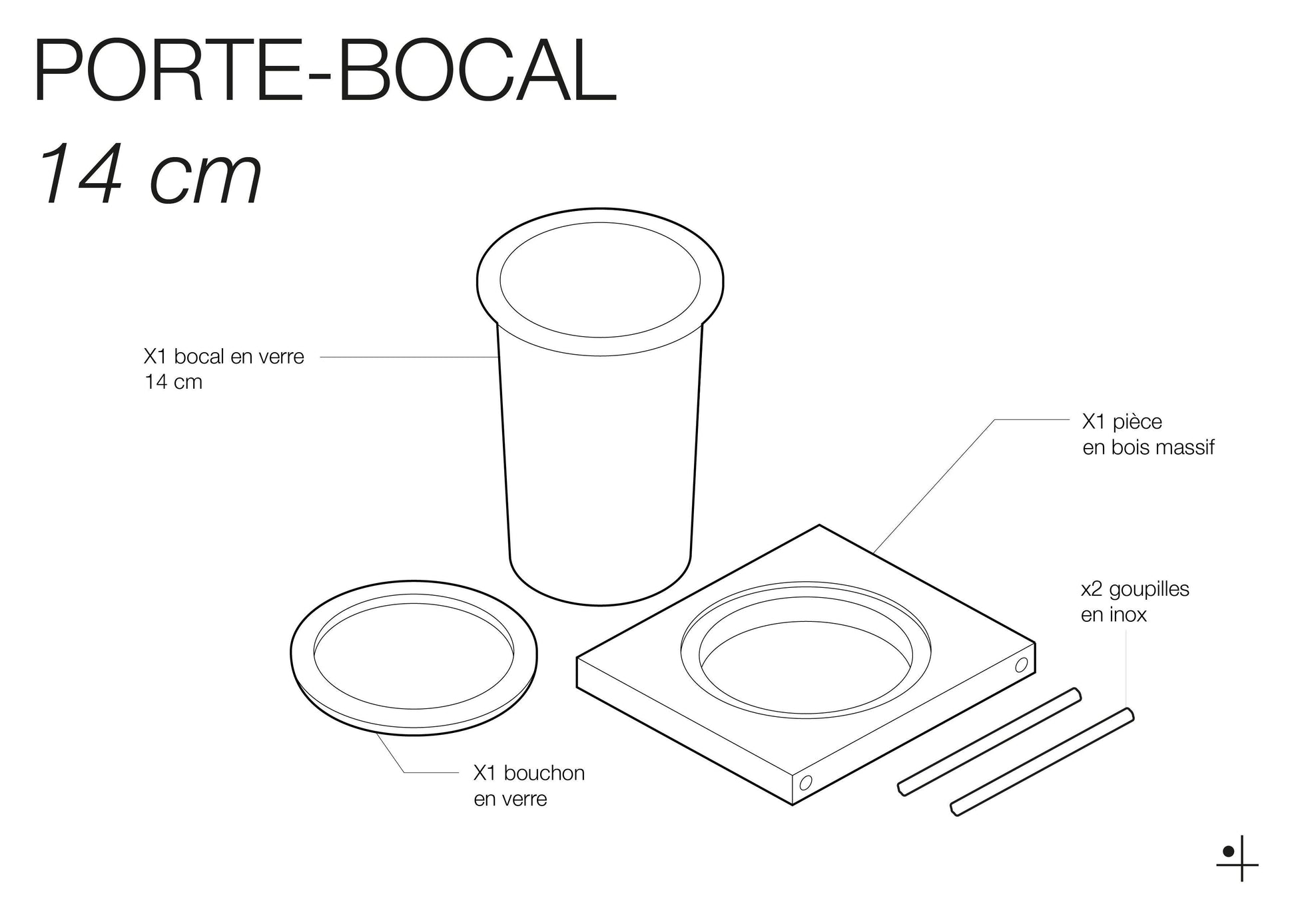 Porte bocal pour Pegboard - Diamètre 9,5 cm - Quark