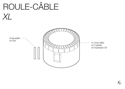 Roule-câble téléphone - Enrouleur de câble pour Pegboard - Quark