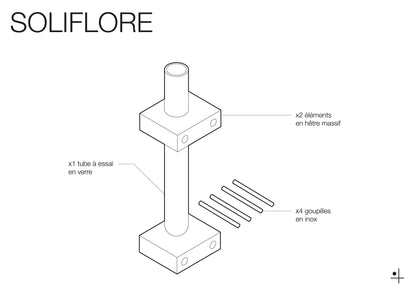 Soliflore solo - Porte-fleur pour Pegboard - Quark