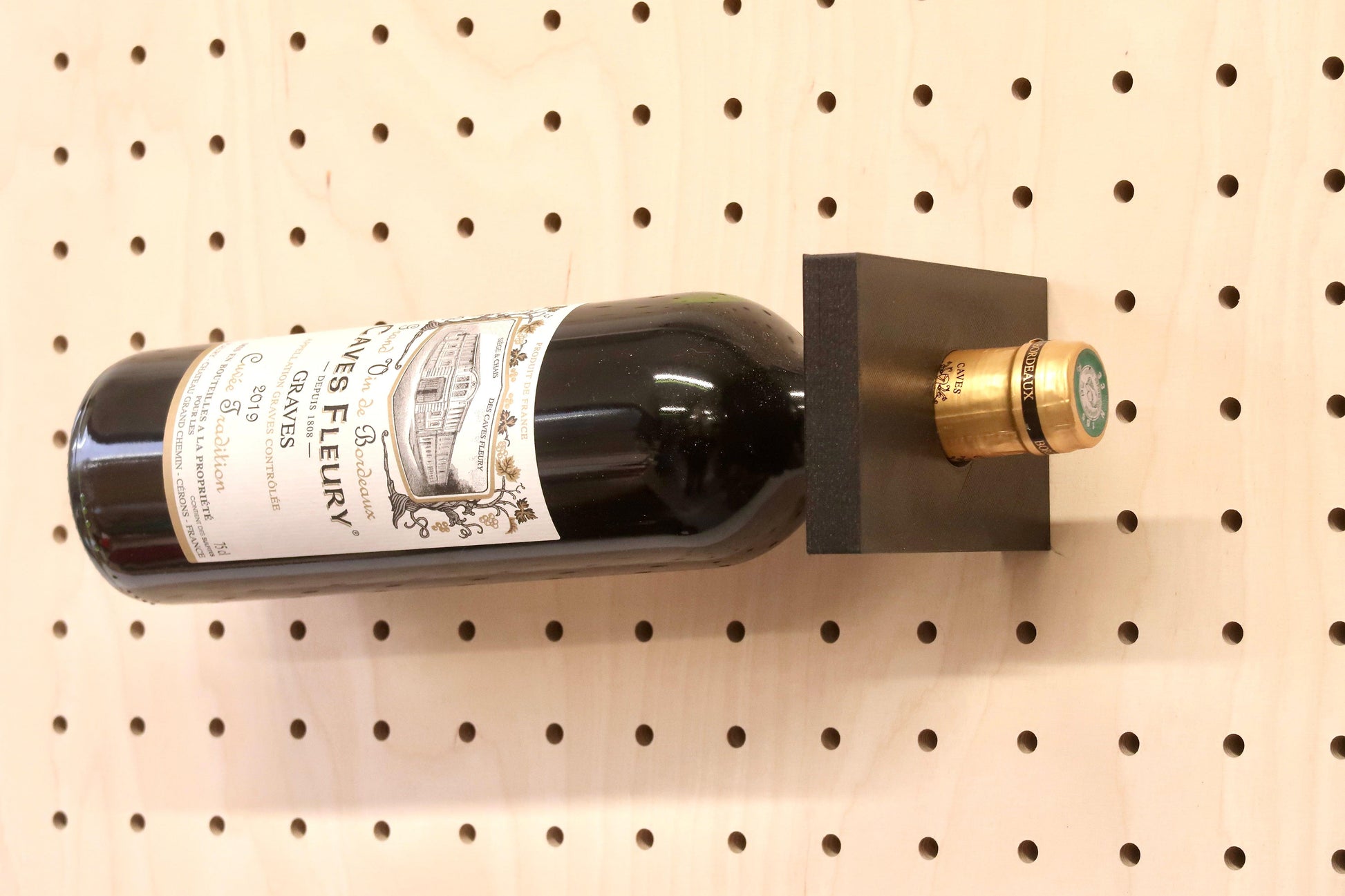 Support à bouteille de vin pour Pegboard - Quark