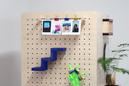 Tour de rangement perforée - Pegboard casier de rangement sur roulettes - Quark