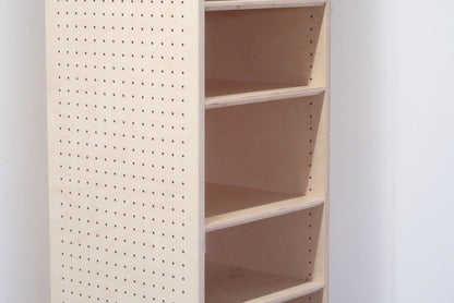 Tour de rangement perforée - Pegboard casier de rangement sur roulettes - Quark