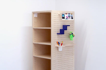 Tour de rangement perforée - Pegboard casier de rangement sur roulettes - Quark