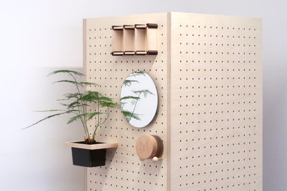 Tour de rangement perforée - Pegboard casier de rangement sur roulettes - Quark